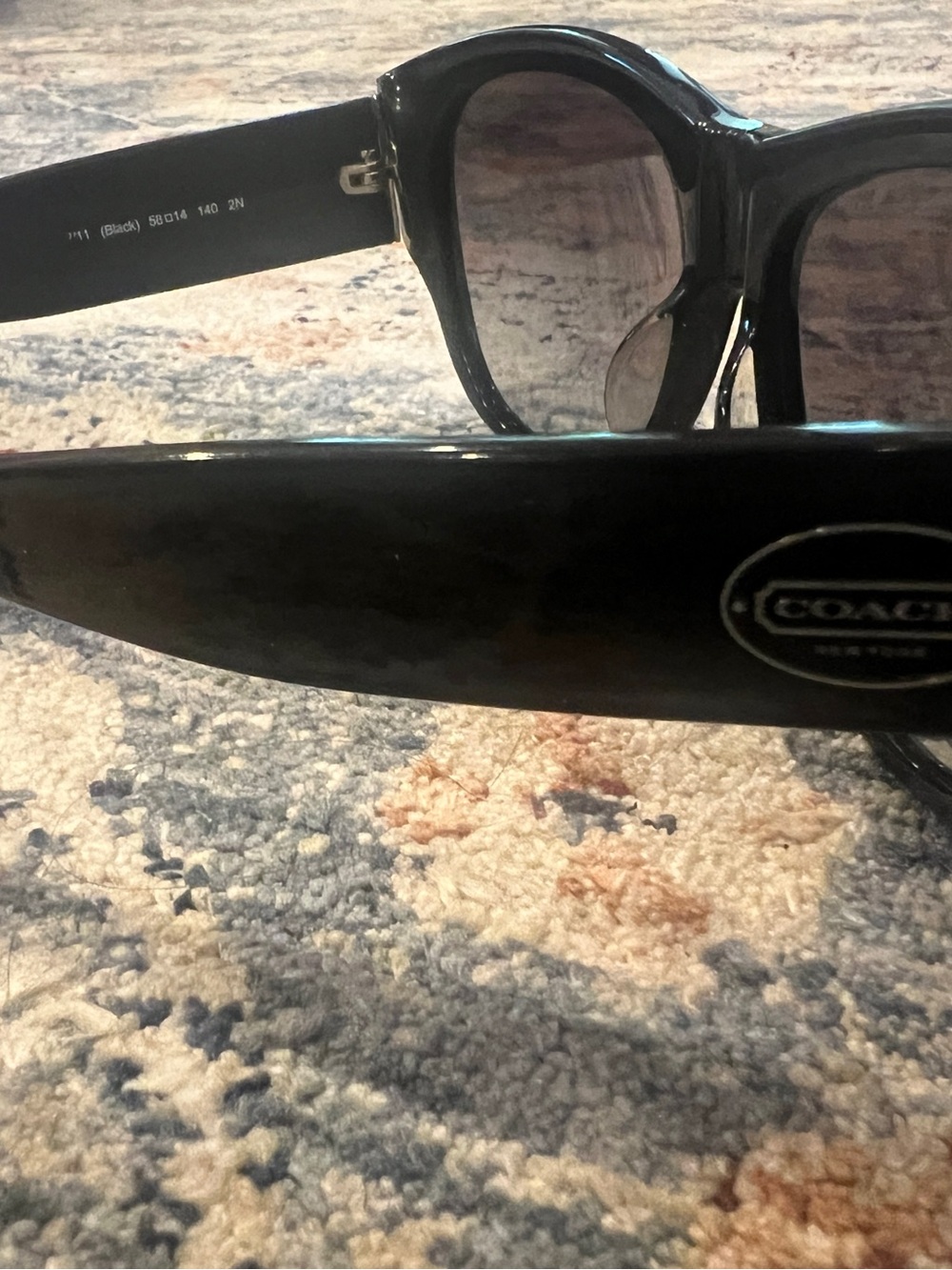 Coach Black Cat Eye Sunglasses with Brown Case - Picture 3 of 9